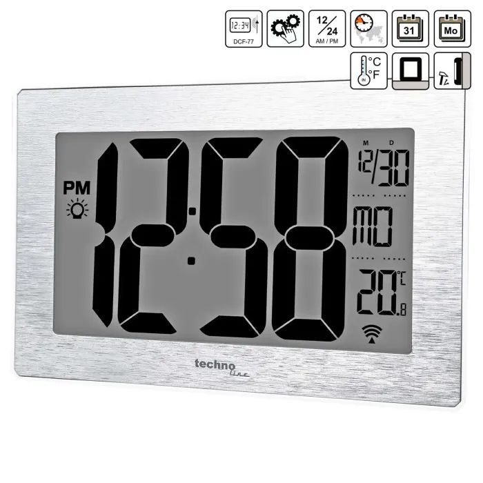 Настенные часы Technoline WS8019 Silver (DAS301306) изображение 4