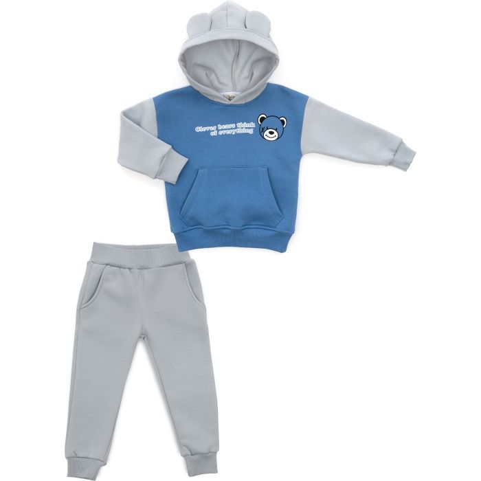 Спортивний костюм дитячий Smile флисовий (8126-92B-blue)