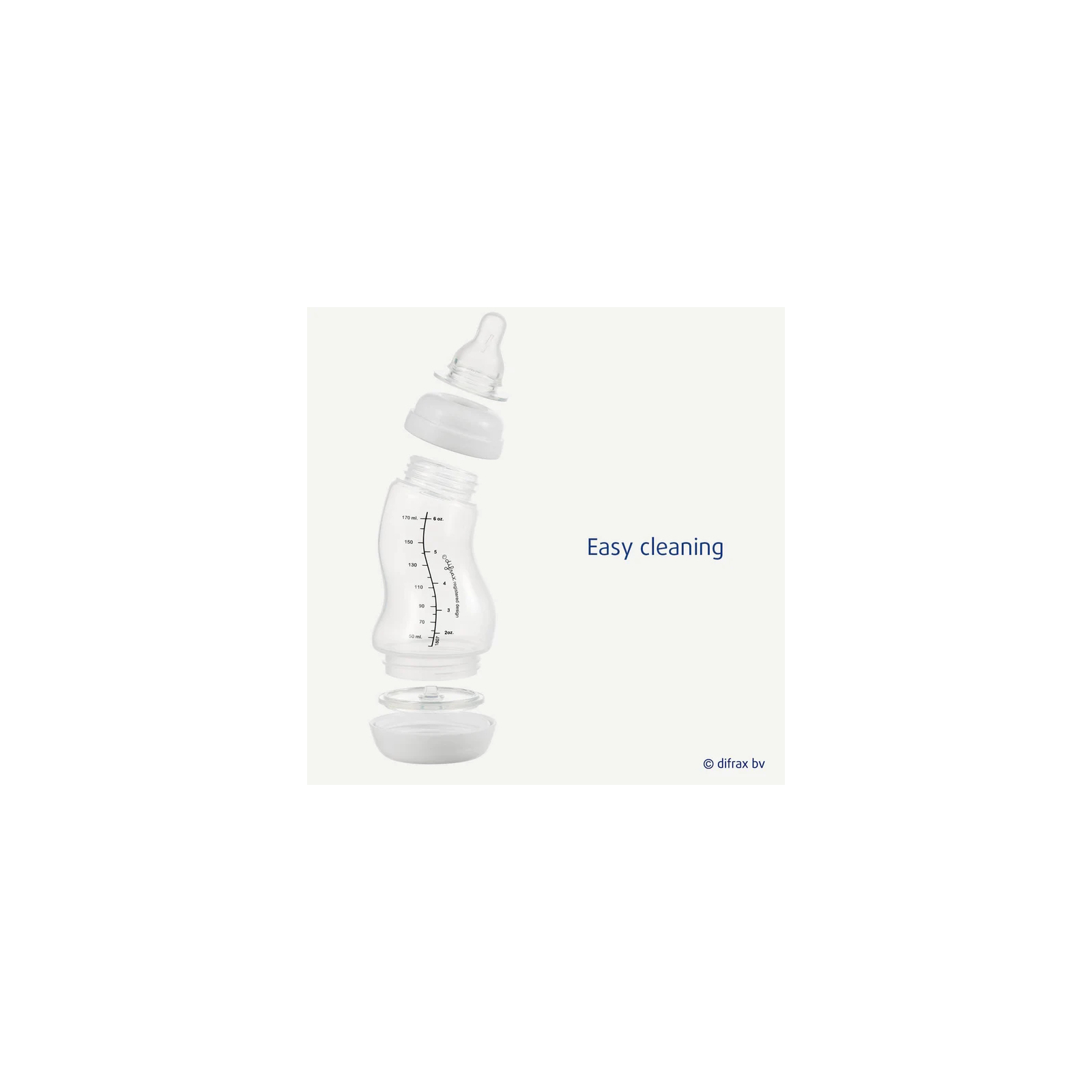 Пляшечка для годування Difrax S-bottle Natural із силіконовою соскою, 170 мл (705 Popcorn) зображення 6