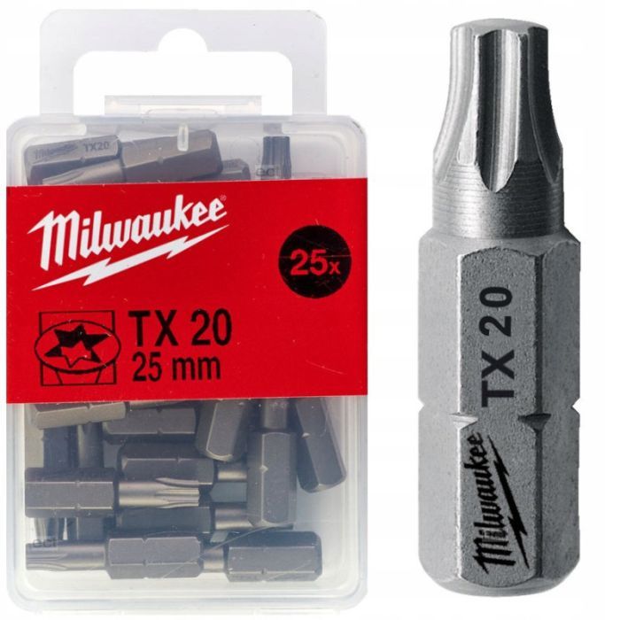 Набор бит Milwaukee TX20, 25мм, 25шт (4932399596) изображение 3