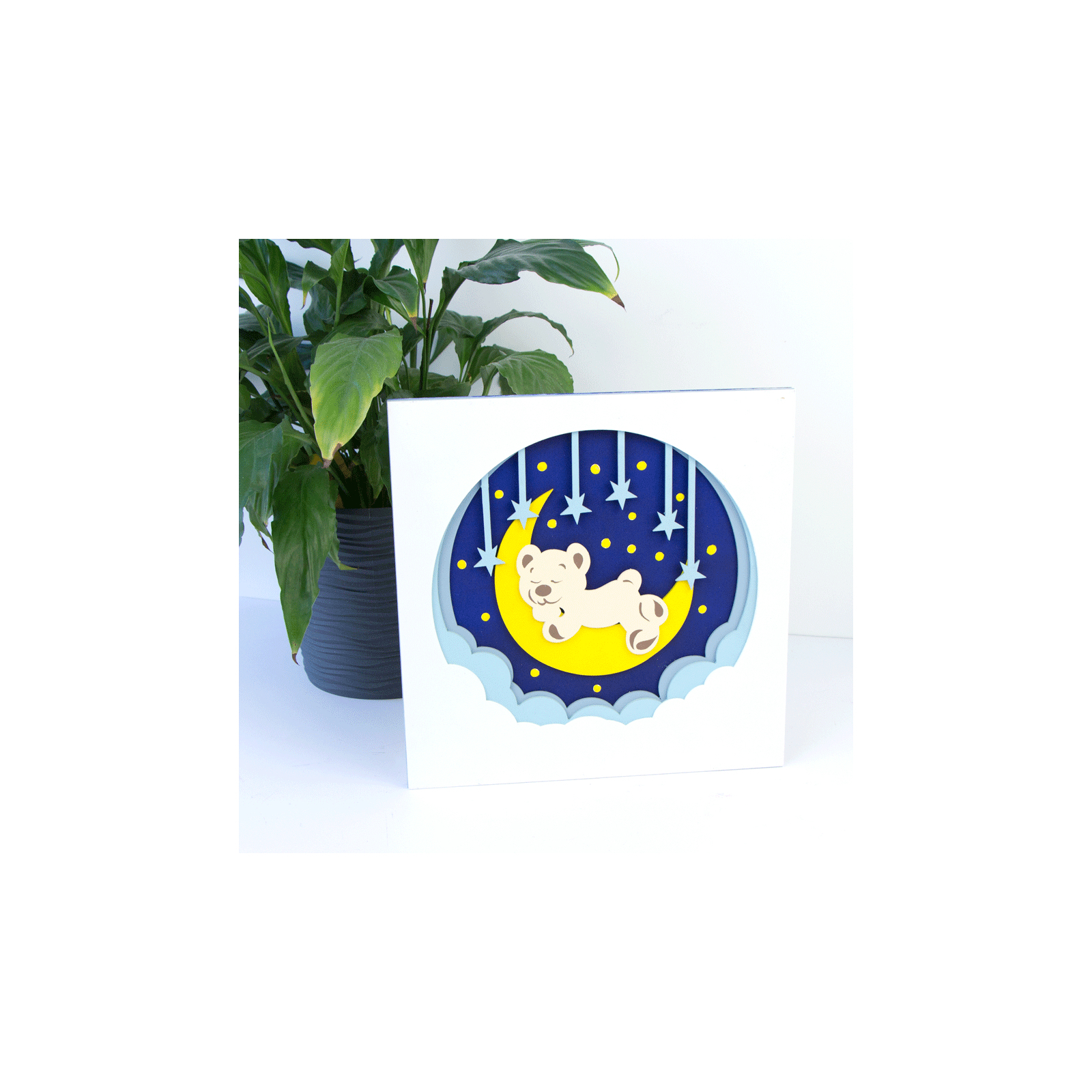 Набор для творчества Rosa Talent 3D Мишка на луне“ 30 х 30 см (4823098528920) изображение 3