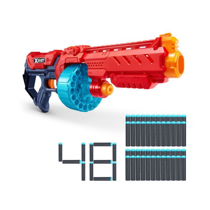 Іграшкова зброя Zuru X-Shot Red Швидкострільний бластер EXCEL Turbo Fire (48 патронів) (36270R)