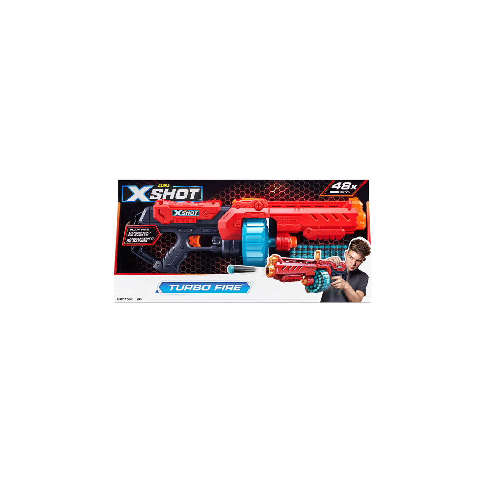 Іграшкова зброя Zuru X-Shot Red Швидкострільний бластер EXCEL Turbo Fire (48 патронів) (36270R) зображення 5