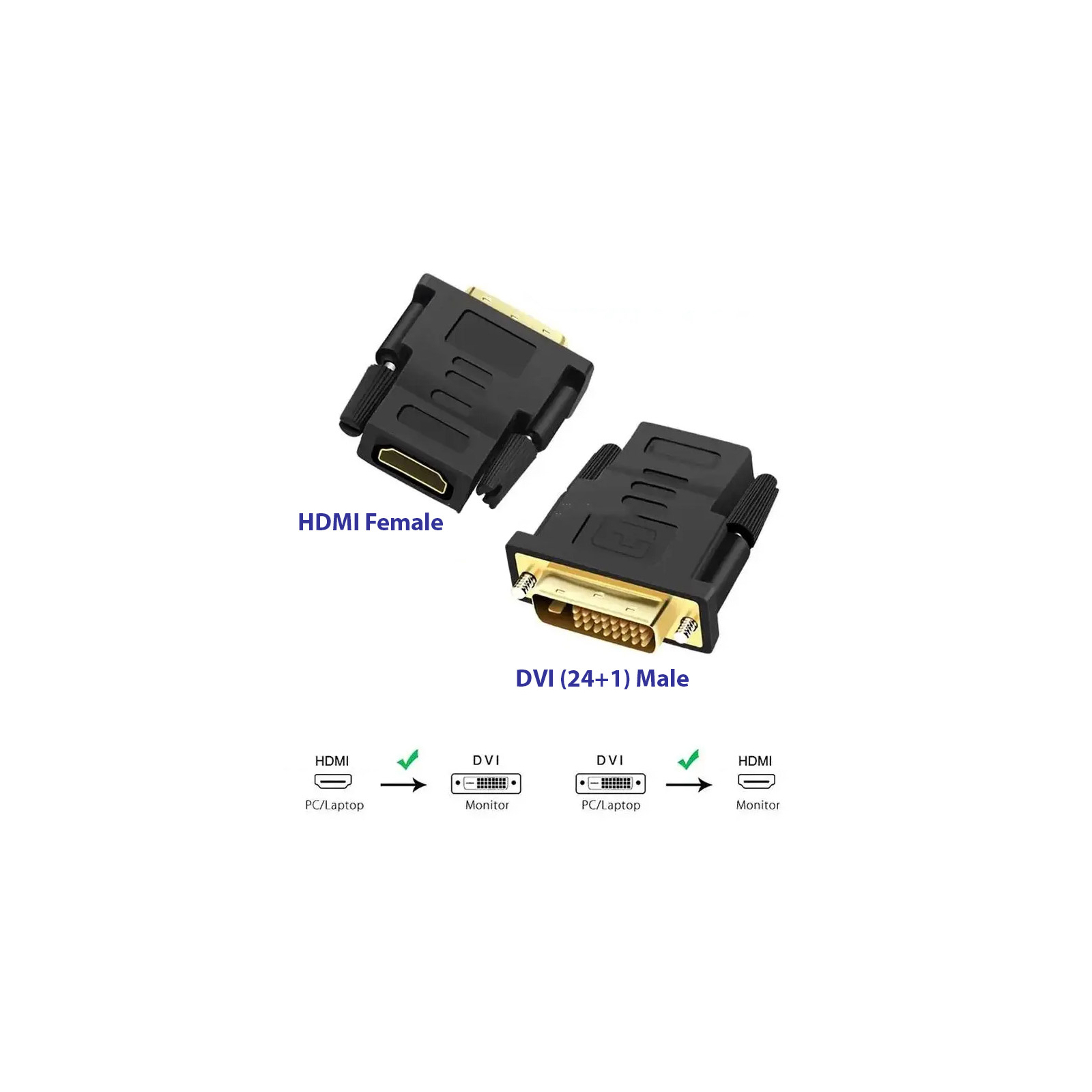Перехідник DVI-D (24+1) male to HDMI female 1080p ST-Lab (U-994) зображення 5