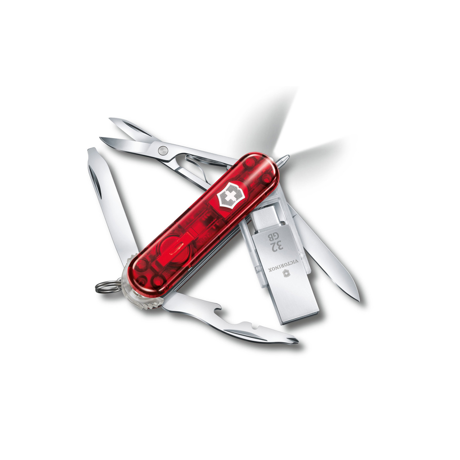 Нож Victorinox Midnite ManagerWork 58 мм LED/USB 3.0/3.1 32 Gb (4.6336.TG32)