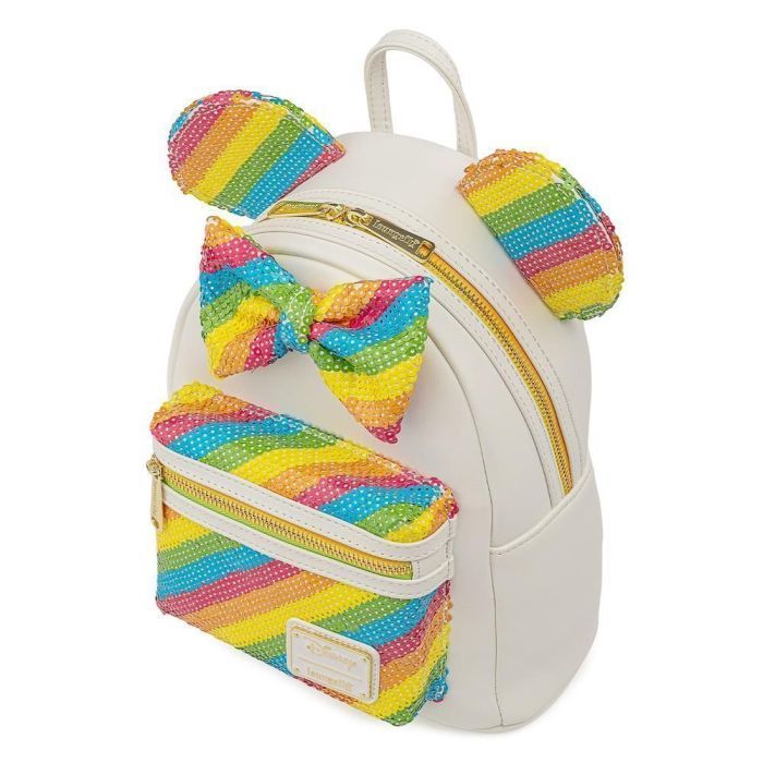 Рюкзак школьный Loungefly Disney - Minnie Mouse Sequined Rainbow Mini Backpack (WDBK1659) изображение 2