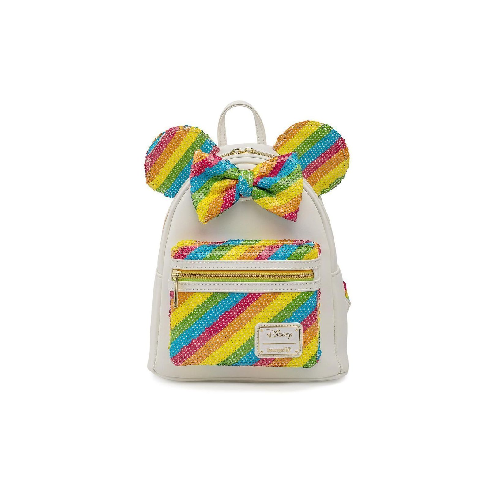 Рюкзак школьный Loungefly Disney - Minnie Mouse Sequined Rainbow Mini Backpack (WDBK1659) изображение 4