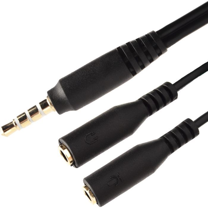 Переходник XoKo SC-009 Jack 2x3.5-мм jack(M) - 3.5-мм 4pin jack(F) (XOKO SC-009) изображение 2