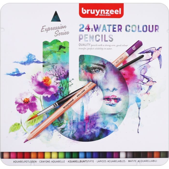 Карандаши цветные Bruynzeel EXPRESSION, акварельные 24 цветов (8712079424978)