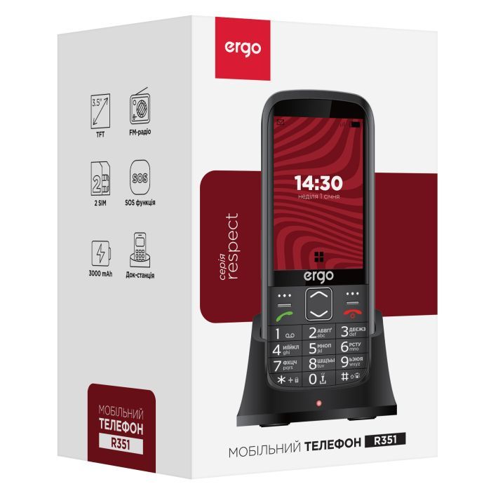 Мобильный телефон Ergo R351 Black изображение 9