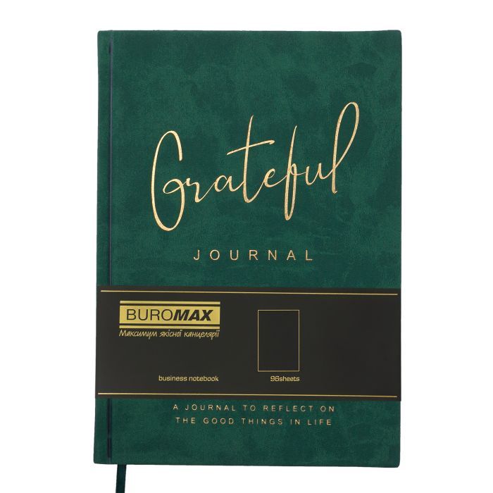 Книга записная Buromax Grateful А5 96 листов, без линовки зеленый (BM.295019-04) изображение 2