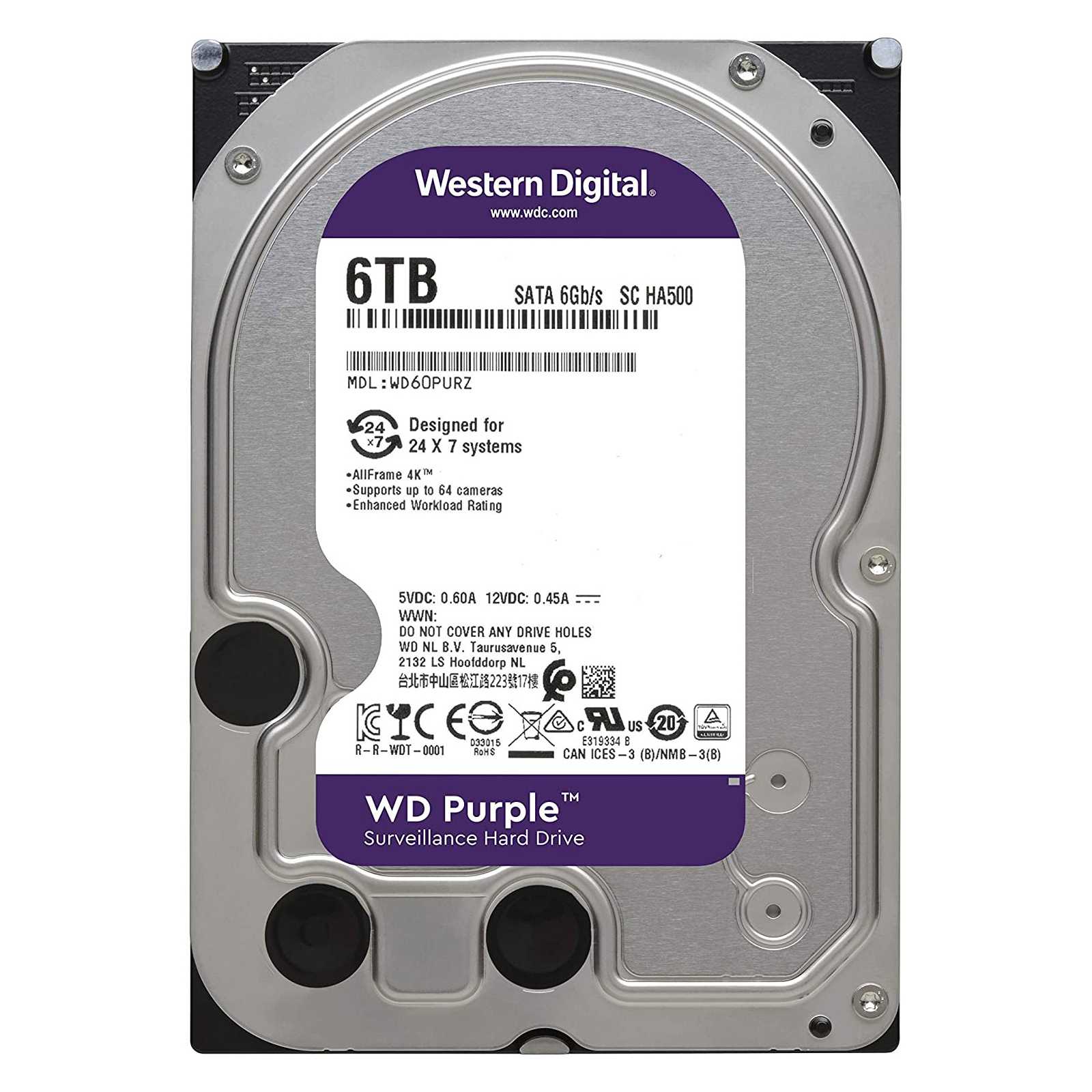 Жорсткий диск 3.5" 6TB WD (# WD63PURZ #)