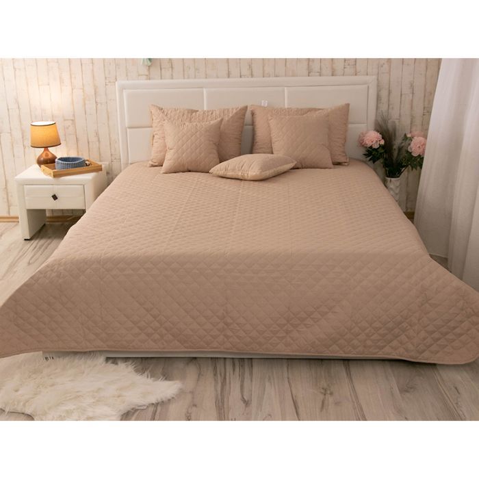 Покрывало Руно двустороннее декоративное Velour Beige ромб 220х240 см (330.55_Beige ромб) изображение 6