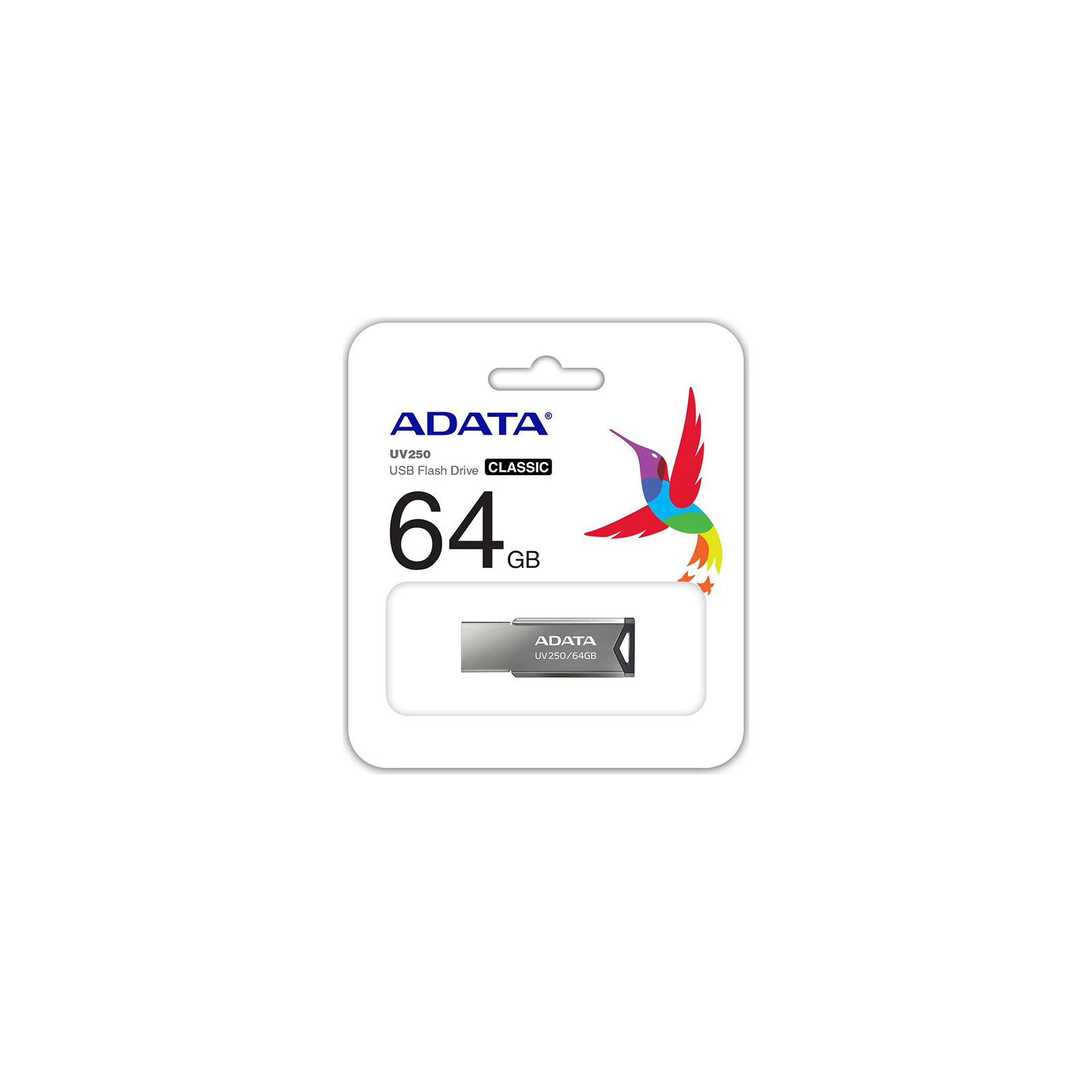 USB флеш накопитель ADATA 64GB AUV 250 Black USB 2.0 (AUV250-64G-RBK) изображение 4