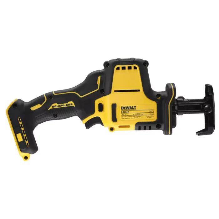 Сабельная пила DeWALT 18В XR Li-lon, 0 - 2800 ход/мин, 1.43 кг (без АКБ и ЗУ) (DCS369N) изображение 4