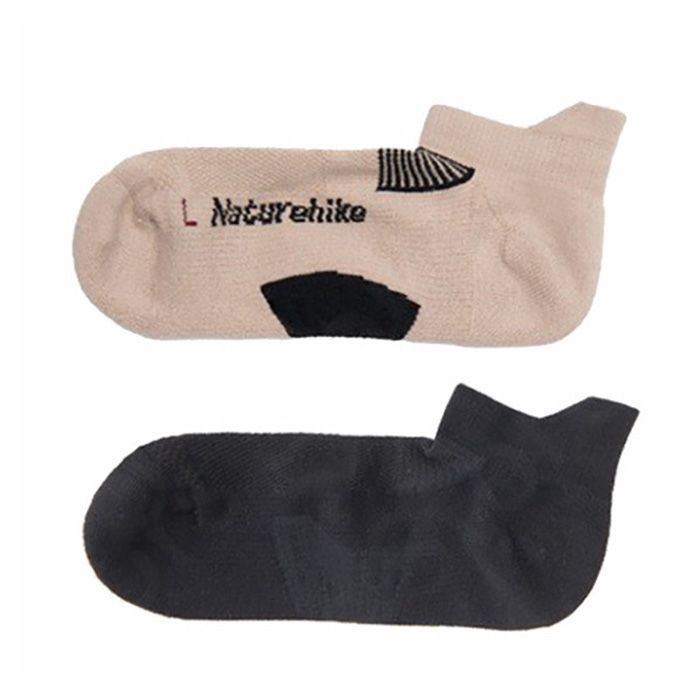 Носки Naturehike низькі NH21FS014 2 пари бежеві чорні L (6927595773161)