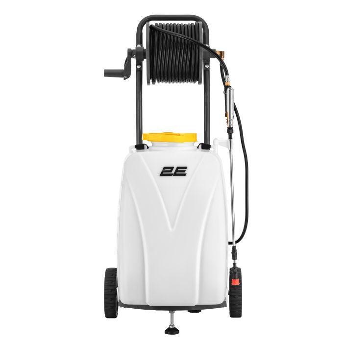 Опрыскиватель 2E AquaSpray 40LRC 40л, 12В, 1х12Ah, 7бар, 2.9л/мин, шланг 30м, на колесах (2E-40LWBS30)