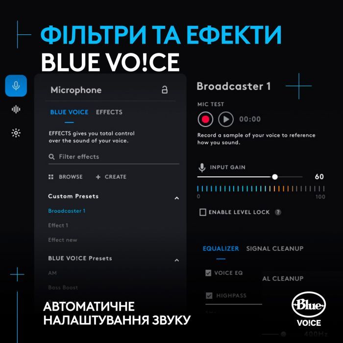 Микрофон Logitech Yeti GX Dynamic RGB Gaming Mic with Lightsync Black (988-000569) изображение 10