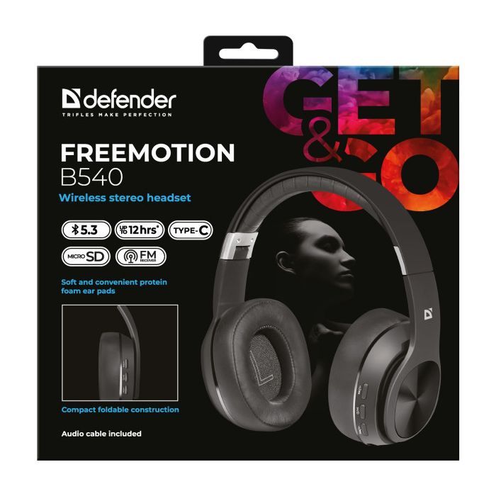 Навушники Defender FreeMotion B540 Bluetooth Black (63540) зображення 6