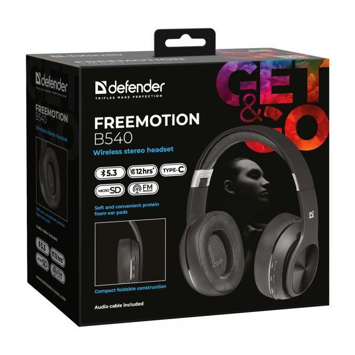 Навушники Defender FreeMotion B540 Bluetooth Black (63540) зображення 7