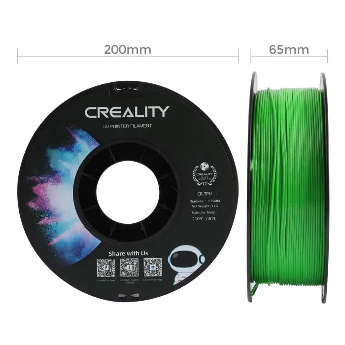 Пластик для 3D-принтера Creality TPU 1кг, 1.75мм, blue (3301040039) изображение 6