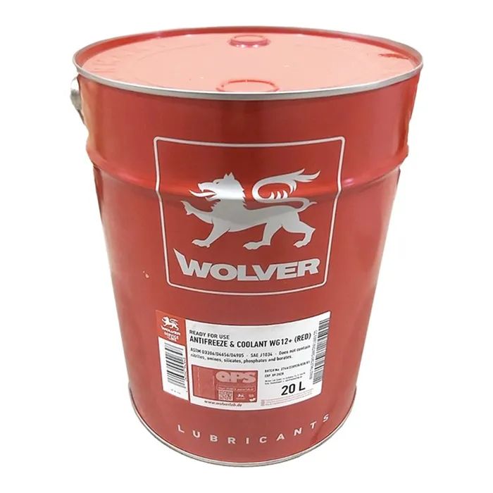 Антифриз Wolver Antifreeze & Coolant WG12+ Ready for use черв. 20л (4260360942648)