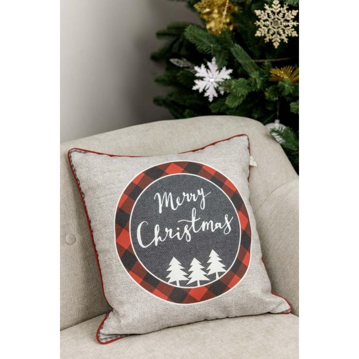 Наволочка Прованс декоративная Мегу Cristmas серая 45х45 (031692) изображение 3