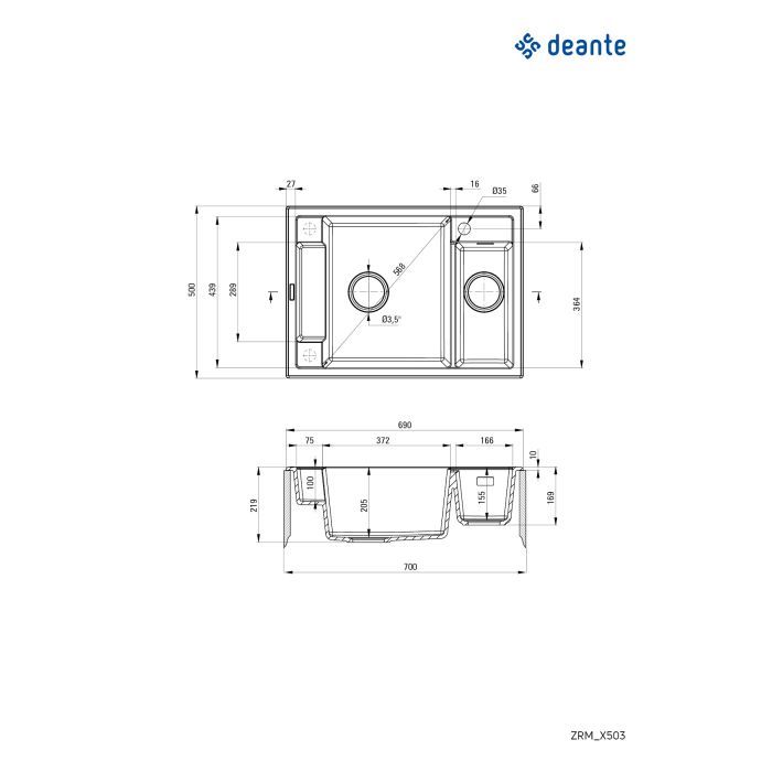 Мийка кухонна Deante Magnetic (ZRM N503) зображення 4