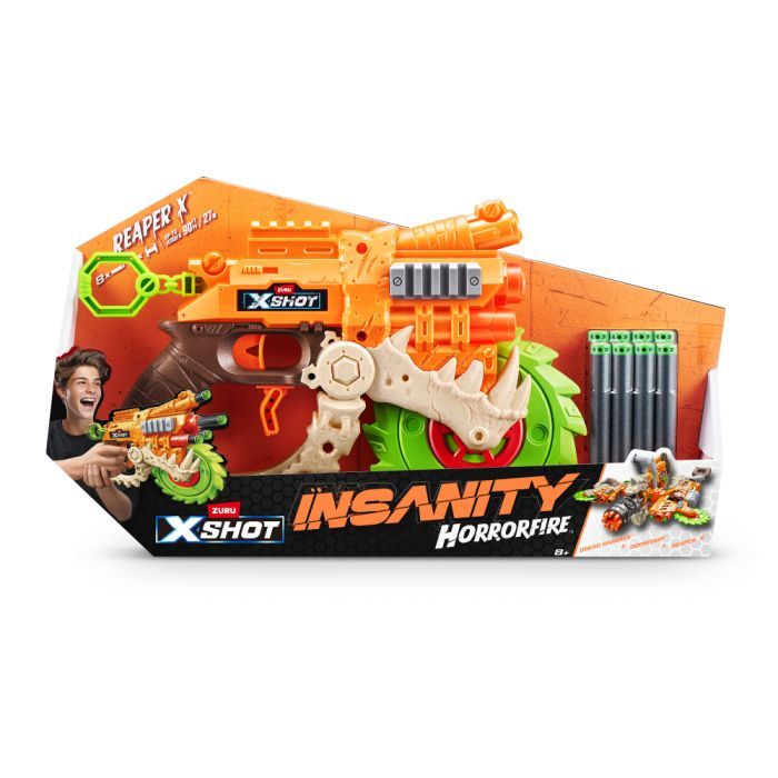 Игрушечное оружие Zuru Бластер X-Shot Insanity horrorfire Reaper-x (36730) изображение 10