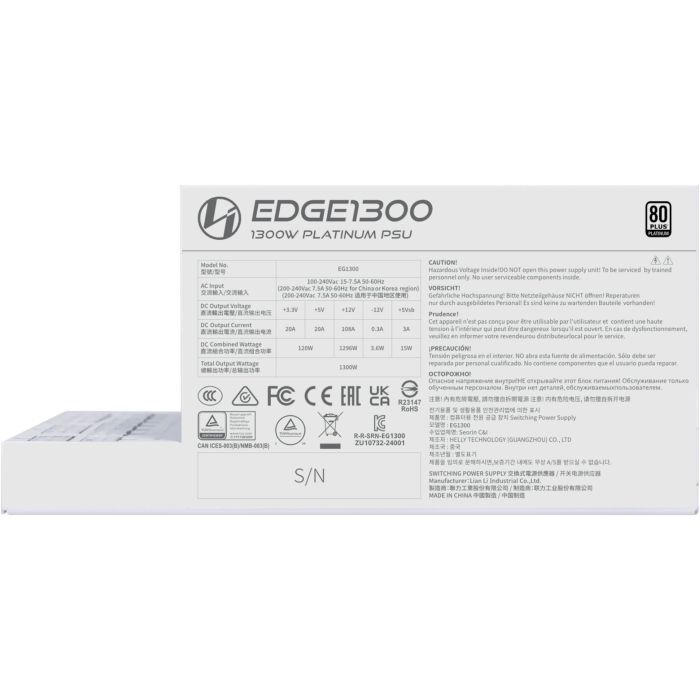 Блок питания Lian Li 1300W EDGE1300 White (G9P.EG1300.WE00.EU) изображение 3