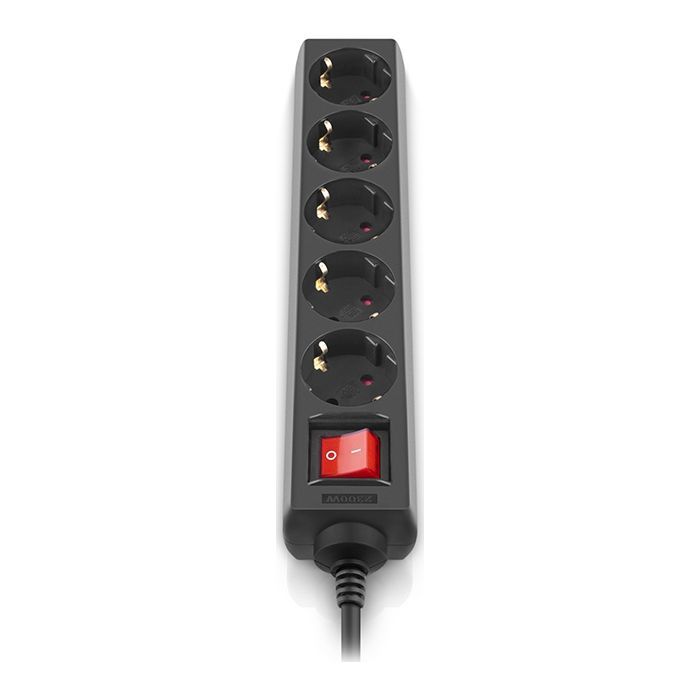 Мережевий фільтр живлення REAL-EL RS-PROTECT M 10m, black (EL122300037) зображення 3