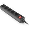 Мережевий фільтр живлення REAL-EL RS-PROTECT M 10m, black (EL122300037) зображення 4