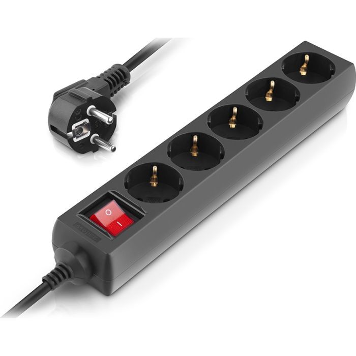 Мережевий фільтр живлення REAL-EL RS-PROTECT M 10m, black (EL122300037) зображення 6