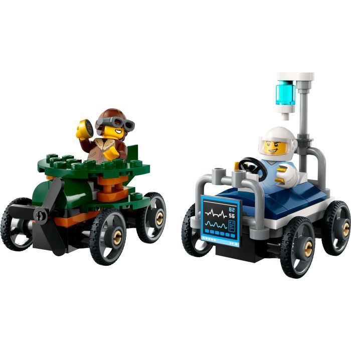 Конструктор LEGO City Самолет против больничной койки - Набор для гонок (60459) изображение 2