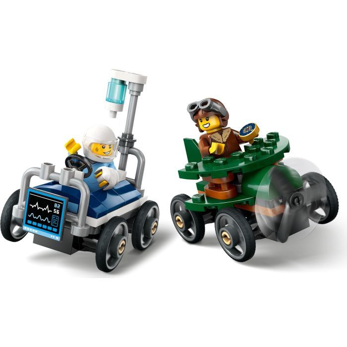 Конструктор LEGO City Самолет против больничной койки - Набор для гонок (60459) изображение 3
