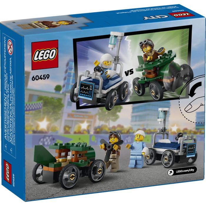 Конструктор LEGO City Самолет против больничной койки - Набор для гонок (60459) изображение 5