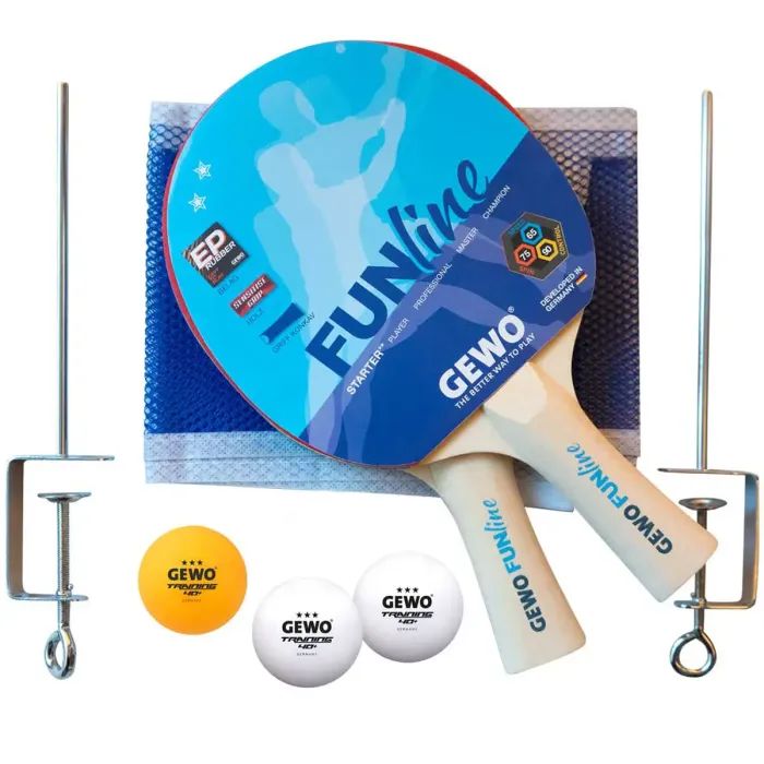 Комплект для настольного тенниса Gewo Free Time 2 Bats 3 Balls + сітка (96970000) (931305)
