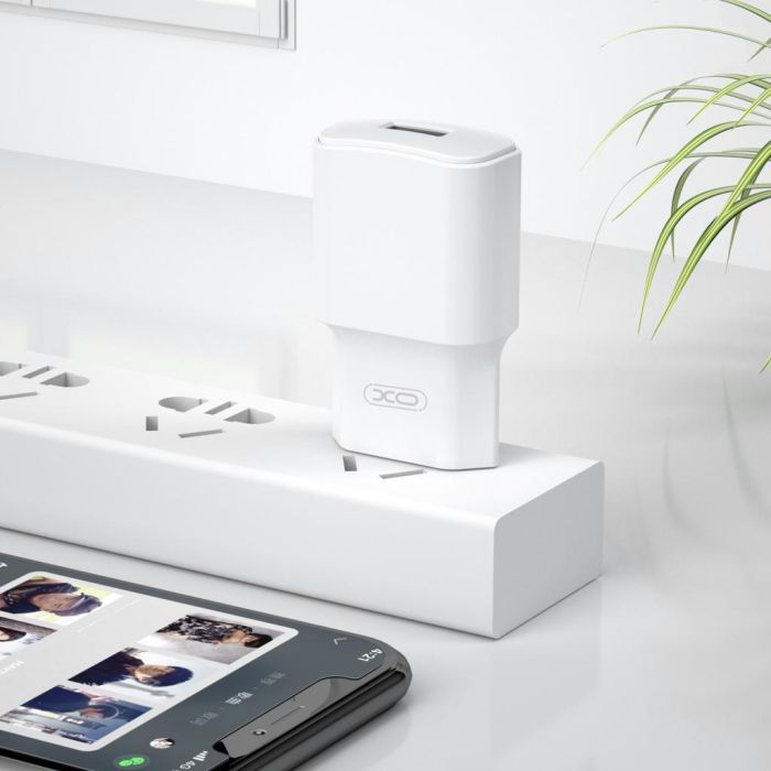 Зарядний пристрій XO L73 2.4A/1USB + cable lightning White (XO-L73i-WH) зображення 4