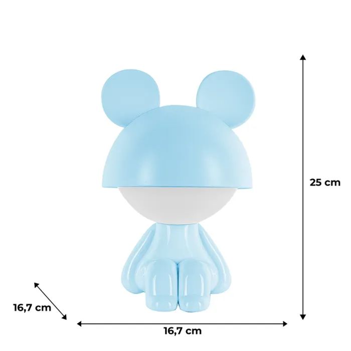 Ночник Kite Светильник LED с аккумулятором Cute Mouse, голубой (K25-316-2-3) изображение 6