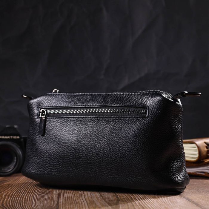 Сумка Vintage Из натуральной кожи Черная (22094) изображение 10