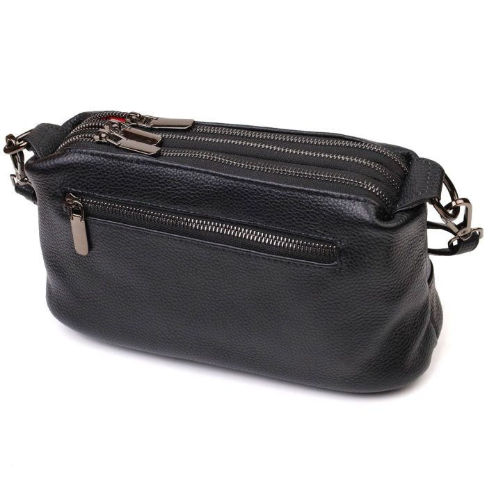 Сумка Vintage Из натуральной кожи Черная (22094) изображение 2