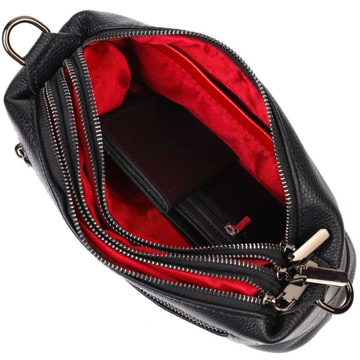 Сумка Vintage Из натуральной кожи Черная (22094) изображение 7