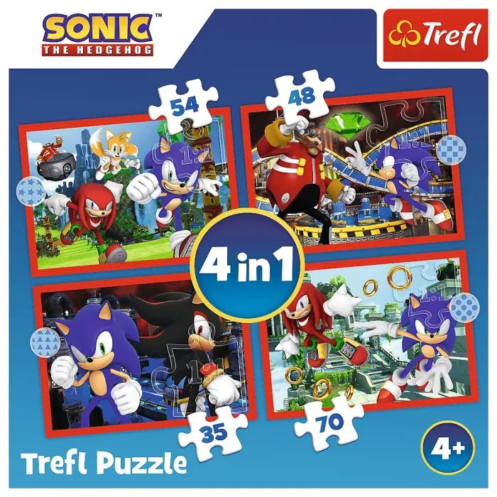 Пазл Trefl Sonic Пригоди Соніка 4 in 1 (35, 48, 54, 70) елемента (5900511346251) зображення 6
