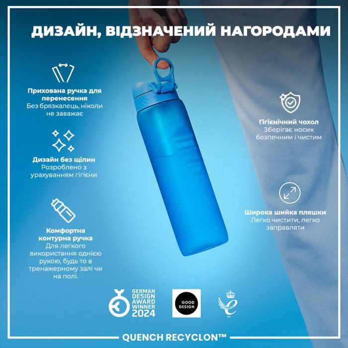 Пляшка для води ION8 OneTouch 1000 мл BPA Free, Rose Quartz (I8RF1000ROS) зображення 4