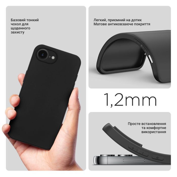 Чехол для мобильного телефона BeCover Apple iPhone 16e Black (713238) изображение 3