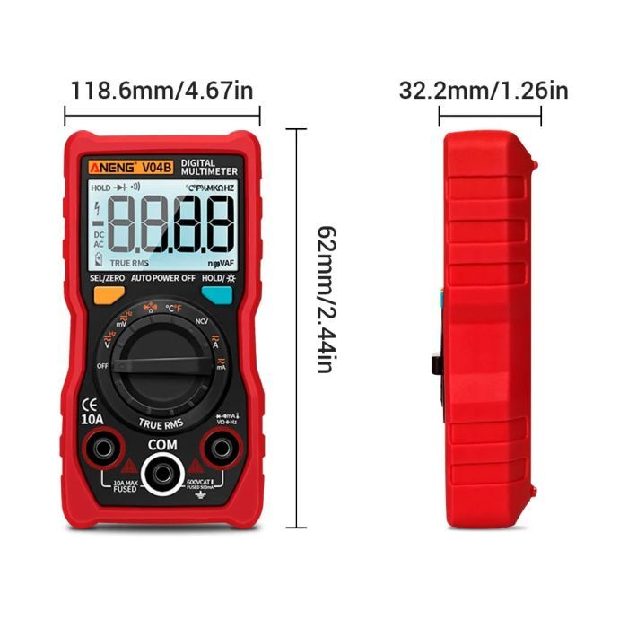 Цифровой мультиметр ANENG AN-V04B, V, A, R, F, з ємнісним діодом (AN-V04B) изображение 2
