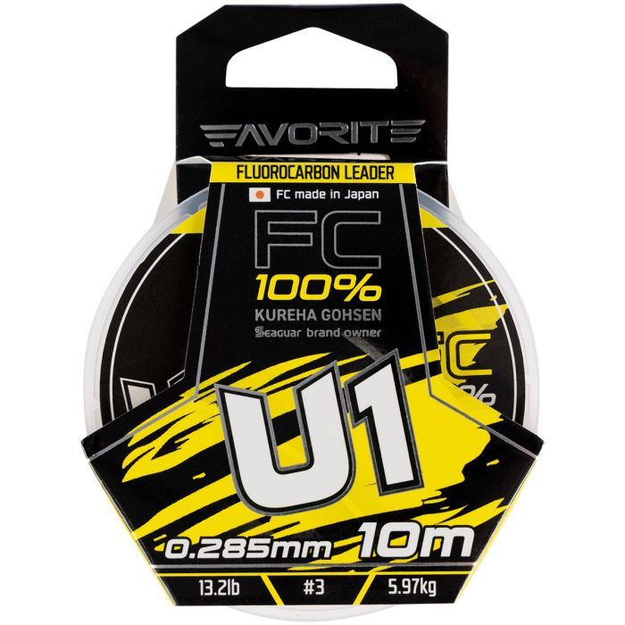 Флюорокарбон Favorite U1 FC 10m 3.5/0.31mm 14.1lb/6.38kg (1693.11.82) изображение 2
