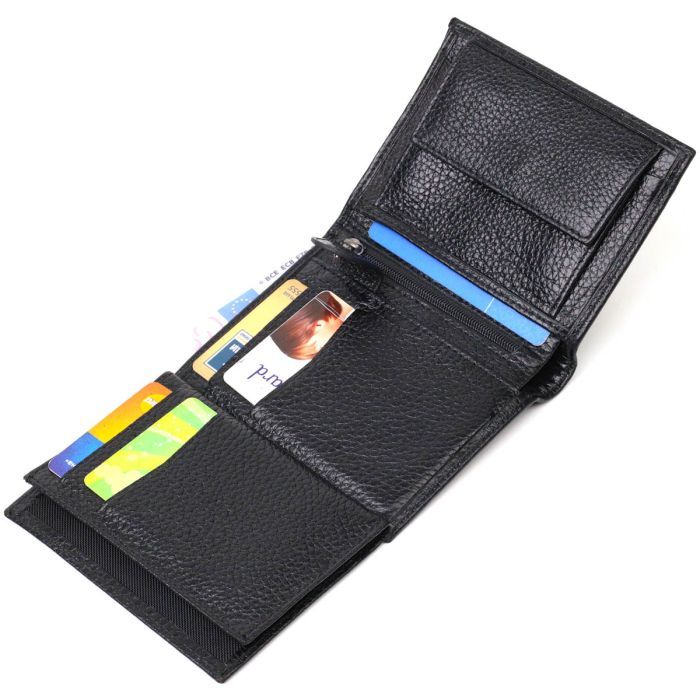 Гаманець Bond Accessories З натуральної шкіри Чорний (21988) зображення 7