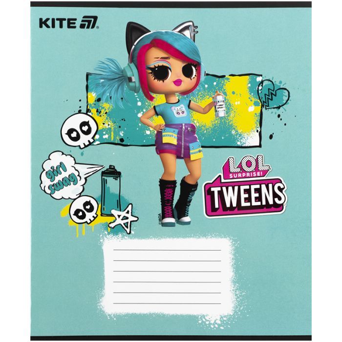 Зошит Kite LOL, 12 аркушів, коса лінія (LO25-235) зображення 4