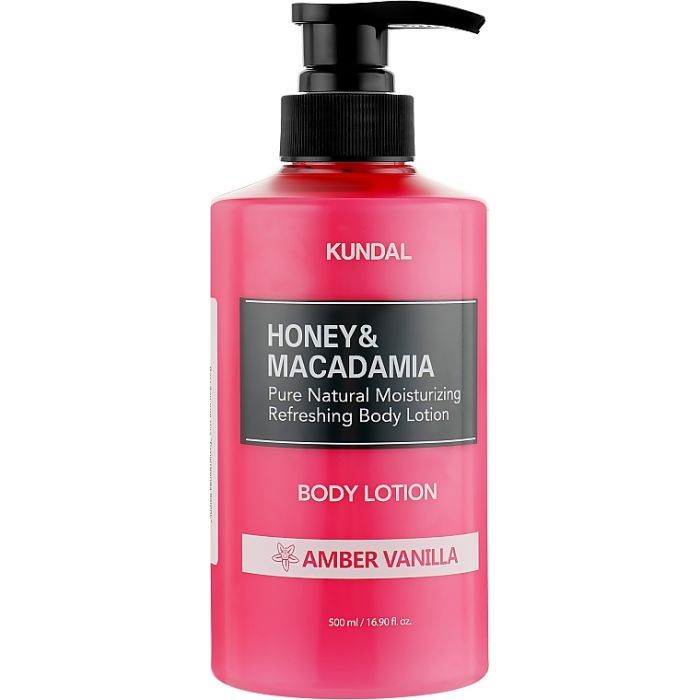 Лосьон для тела Kundal Honey & Macadamia Pure Body Lotion Amber Vanilla 500 мл (8809568742078)